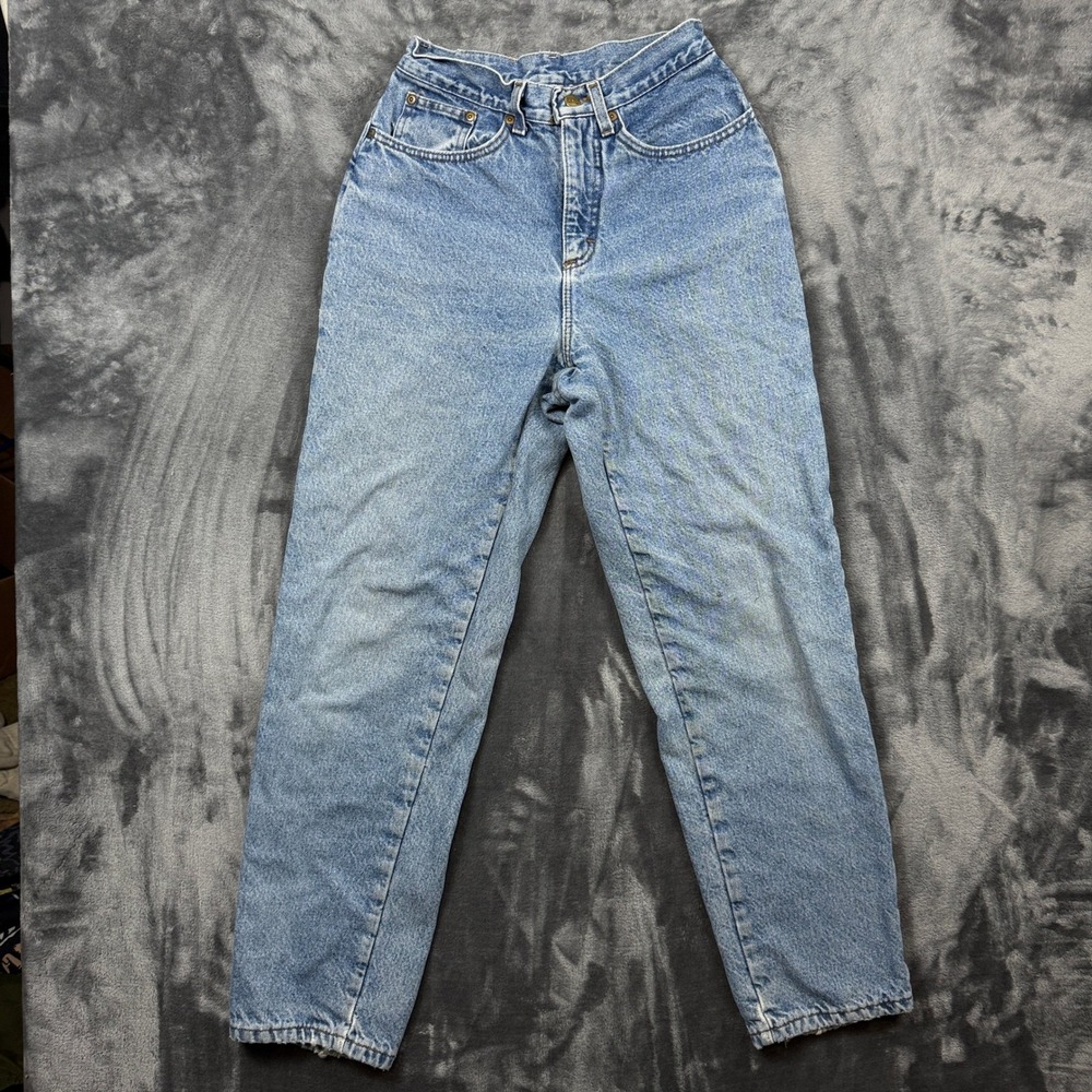 L.L. Bean Flannel Lined Jeans Womens 10 Blue High Waisted Straight Leg Denim